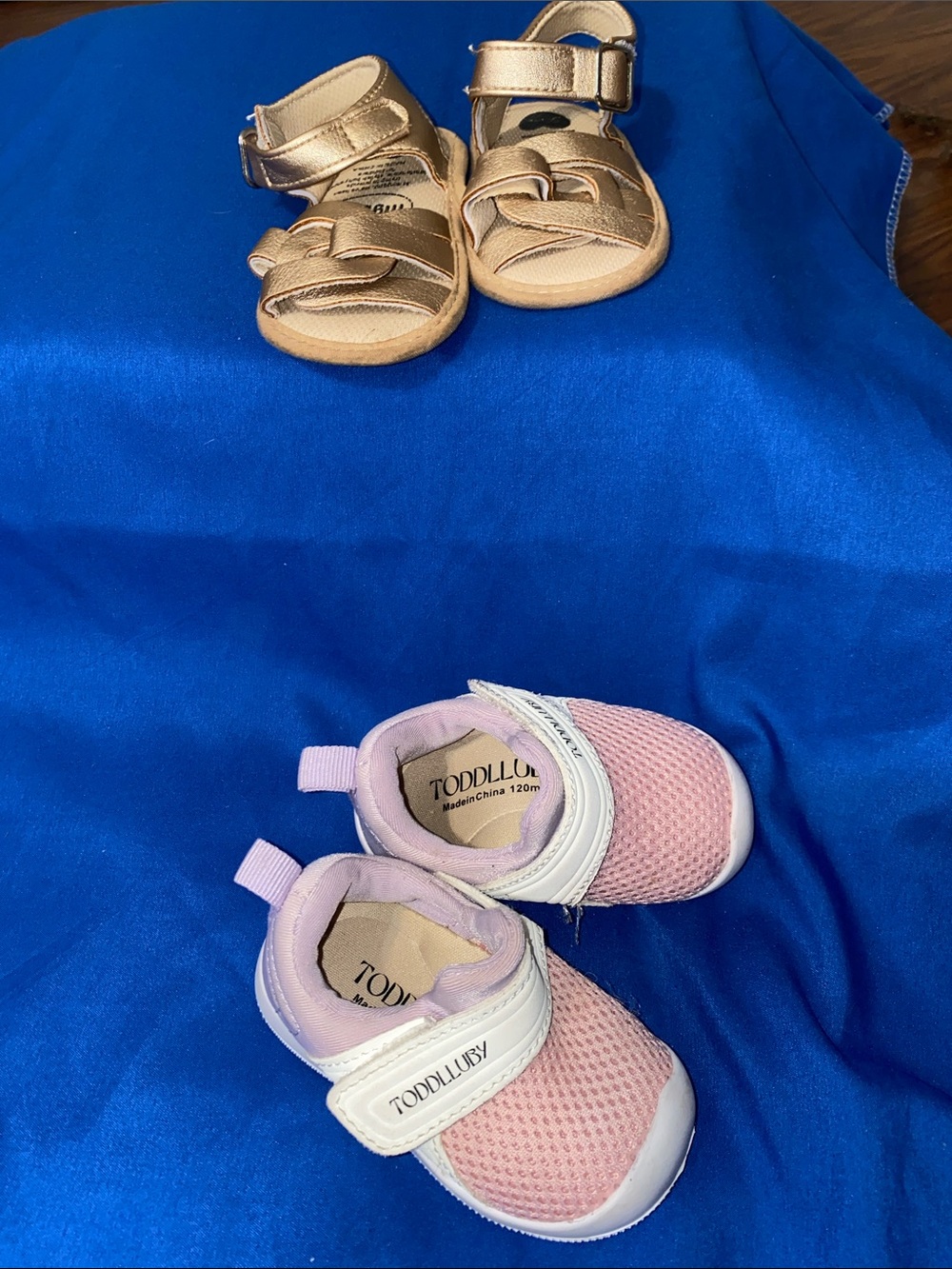Pink Mesh Baby Sneakers - Lightweight Velcro Kids Shoes size 1